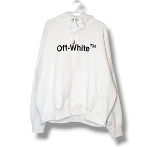 NWT Off-White Spell Out Oversized Hoodie Sweater White Size M